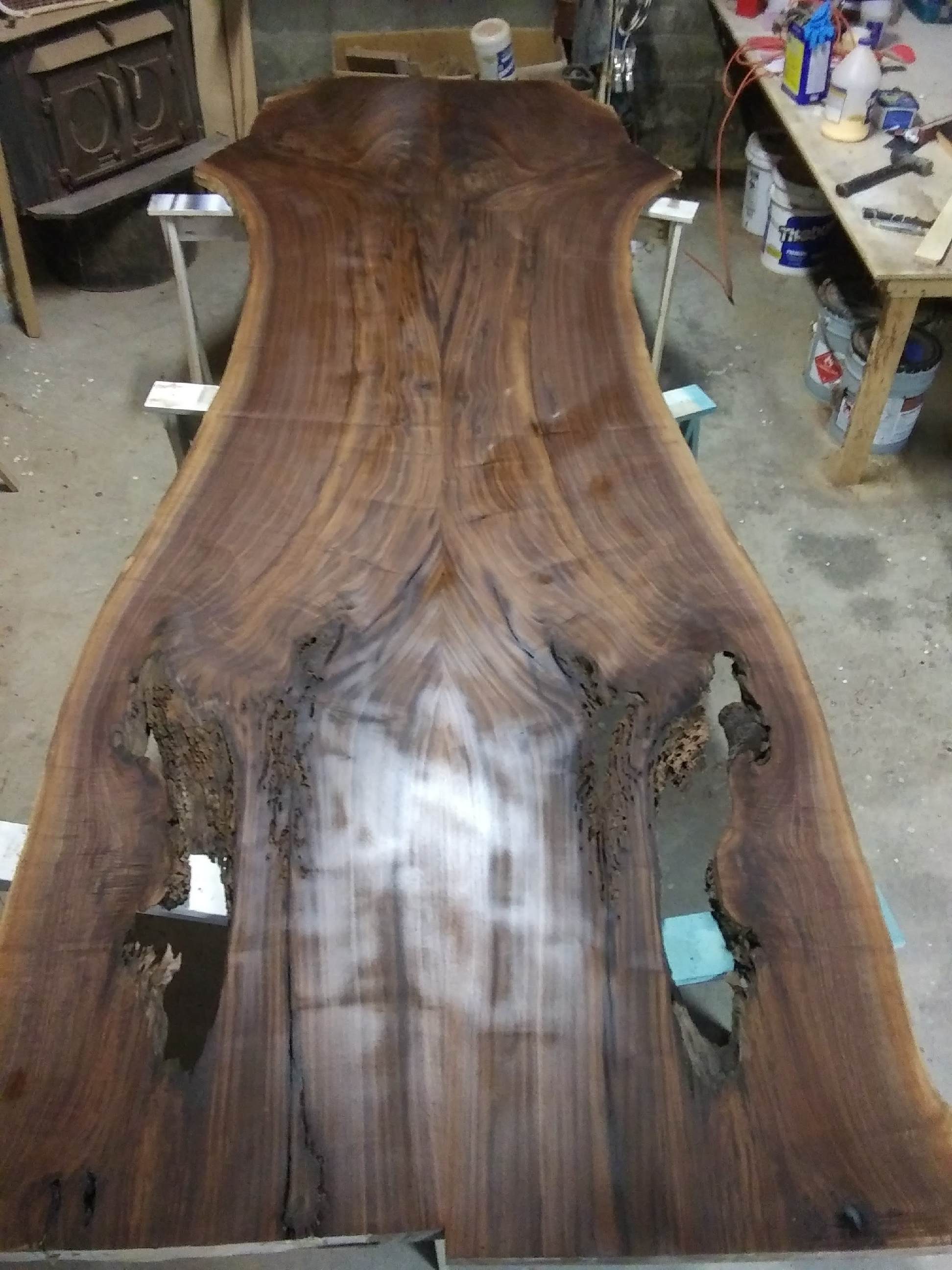 Live edge walnut slab